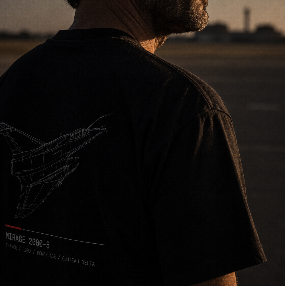 T-shirt aviation porté, coupe droite unisexe du S au 5XL