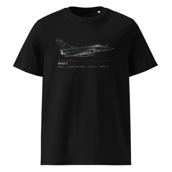 unisex-organic-cotton-creator-2.0-t-shirt-black-front-6a78a534594ad.png T-shirt Rafale C – Croquis Technique Aviation Française | AERO ADDICT