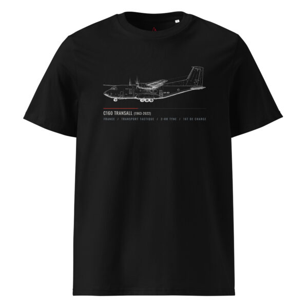 T-shirt C-160 Transall — Croquis aviation française | Aero Addict T-shirt C-160 Transall croquis et cartouche technique — collection Aviation Française Aero Addict