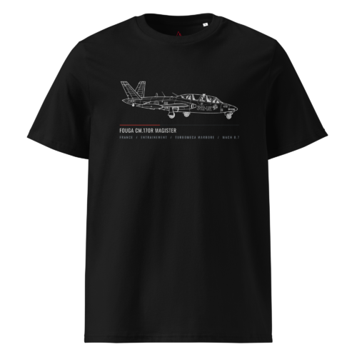 T-Shirt croquis technique CM.170R Fouga Magister sur T-shirt AERO ADDICT