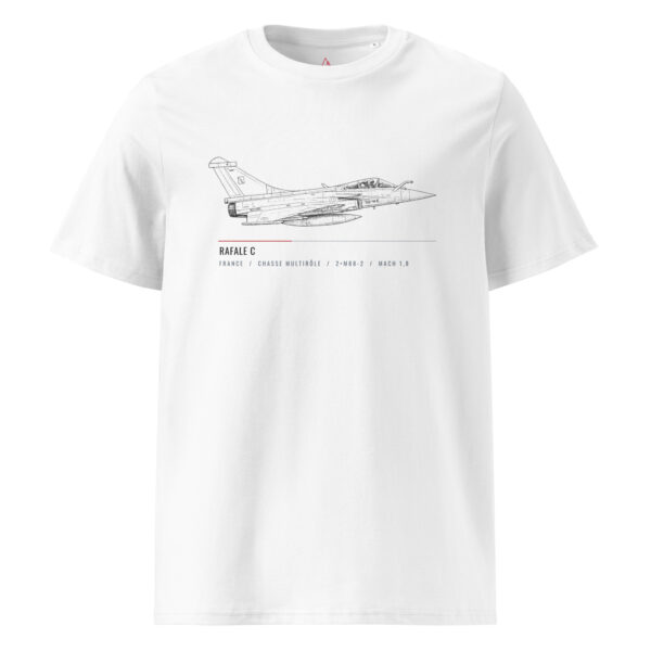 T-shirt Rafale C — Croquis aviation française | Aero Addict T-shirt Rafale C croquis et cartouche technique — collection Aviation Française Aero Addict