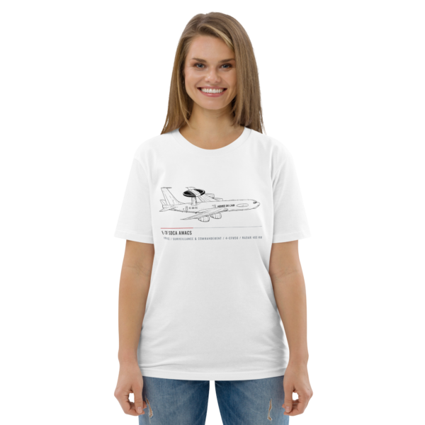T-shirt E-3F AWACS – Croquis Technique Aviation Française