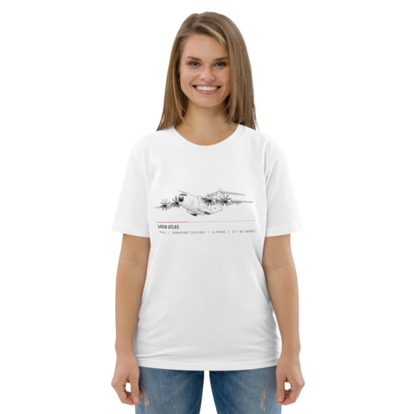 unisex-organic-cotton-creator-2.0-t-shirt-white-front-6a78bac0b70ce.png T-shirt A400M Atlas – Croquis Technique Aviation Française
