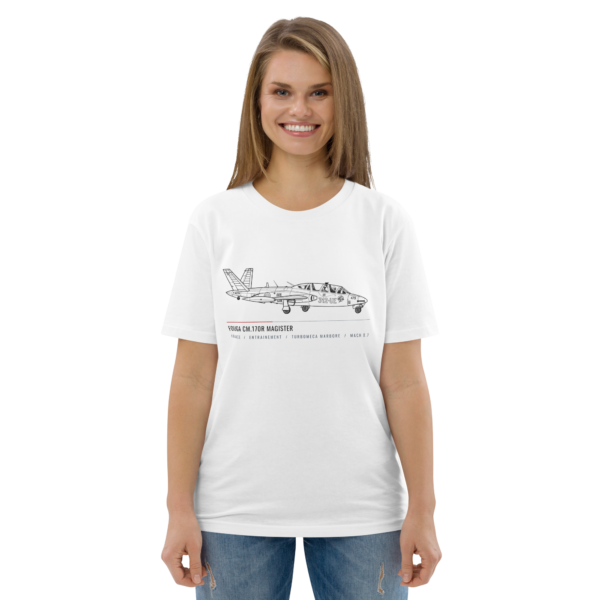 unisex-organic-cotton-creator-2.0-t-shirt-white-front-6a78bec6719d6.png T-shirt CM.170R Fouga Magister – Croquis Technique Aviation Française | AERO ADDICT